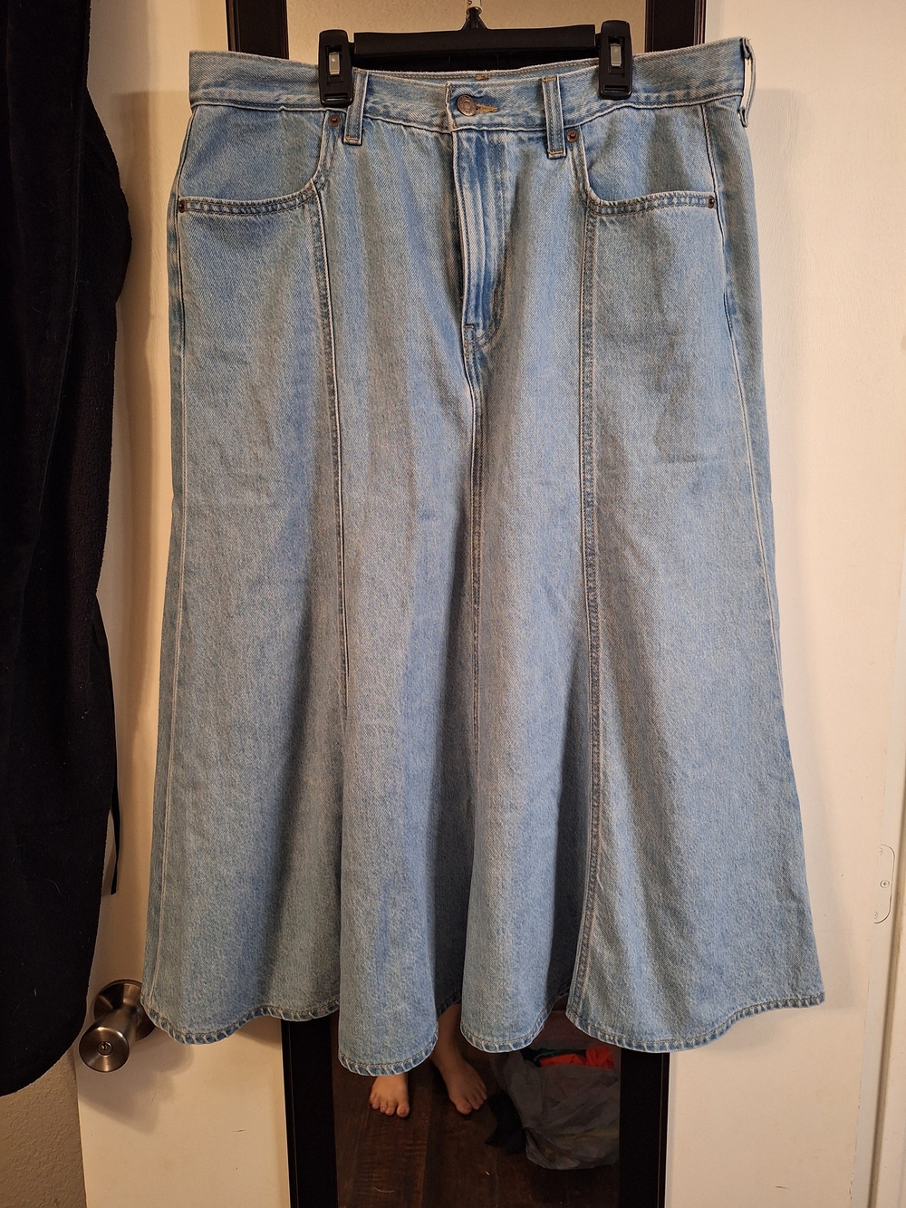 Levi's Fit & Flare Light Blue Denim A-Line Skirt NWOT